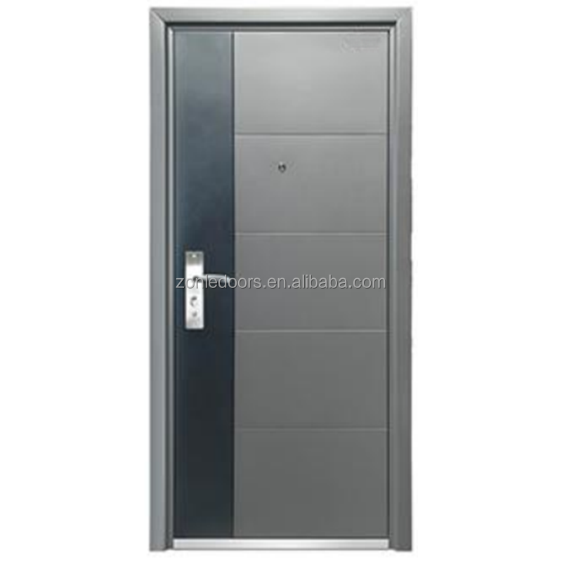 Wholesale Security Exterior Iron Entry Swing Professional Modern Wrought Used Commercial Steel Doors With Glass and Smart Lock