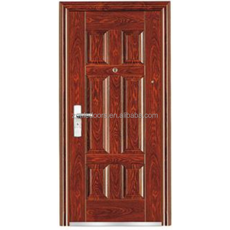 Metal Security Arch Doors Exterior French Commercial Steel Entry Door Double For Home