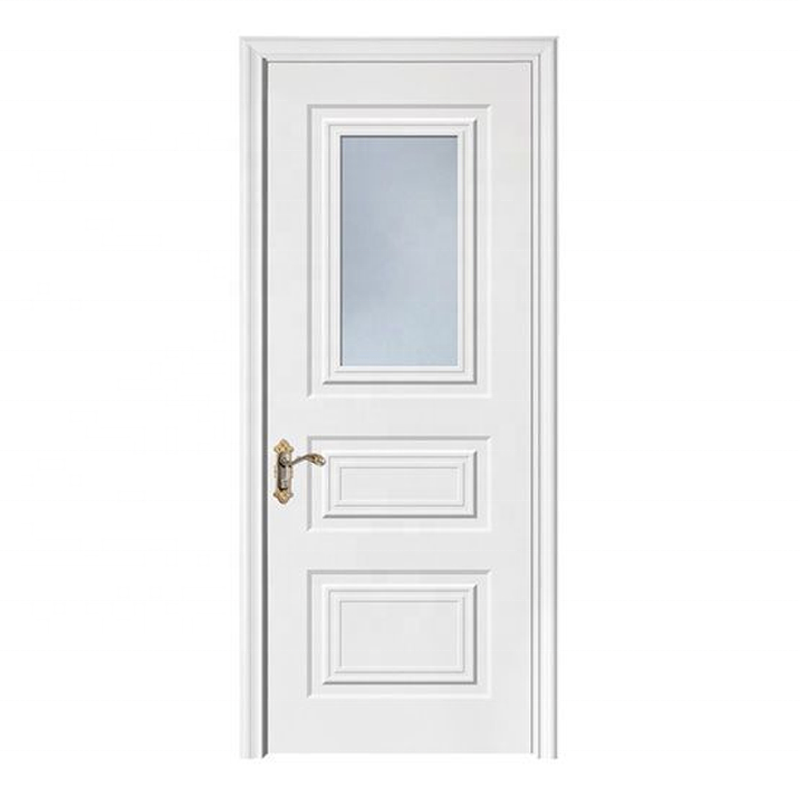 Cheap Price Interior Door Aluminum Single Bathroom Door With Lock Swing Glass Internal Toilet Doors