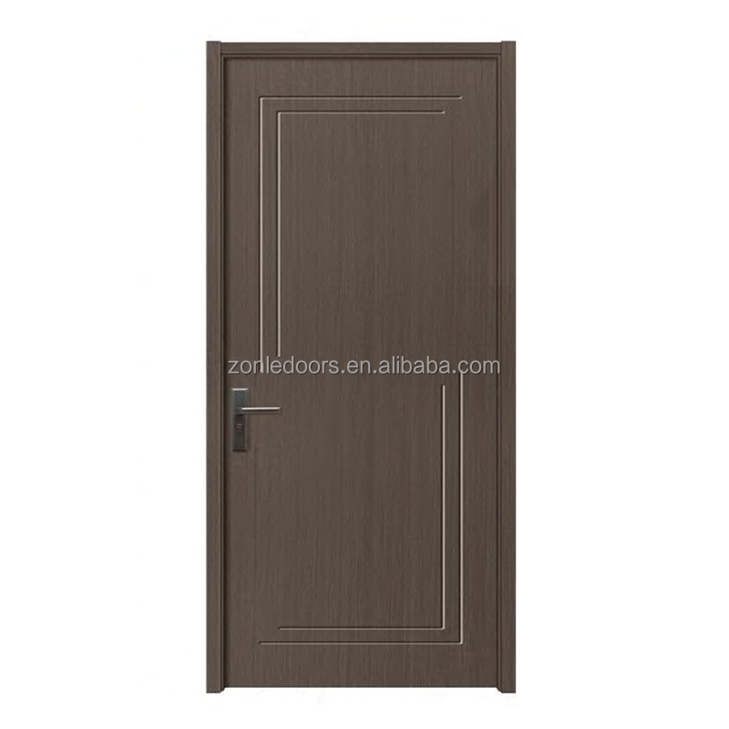 Waterproof WPC material toilet /bathroom door with smart lock