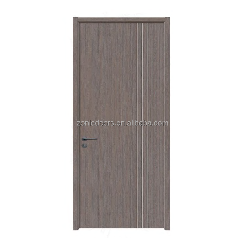 Waterproof WPC material toilet /bathroom door with smart lock