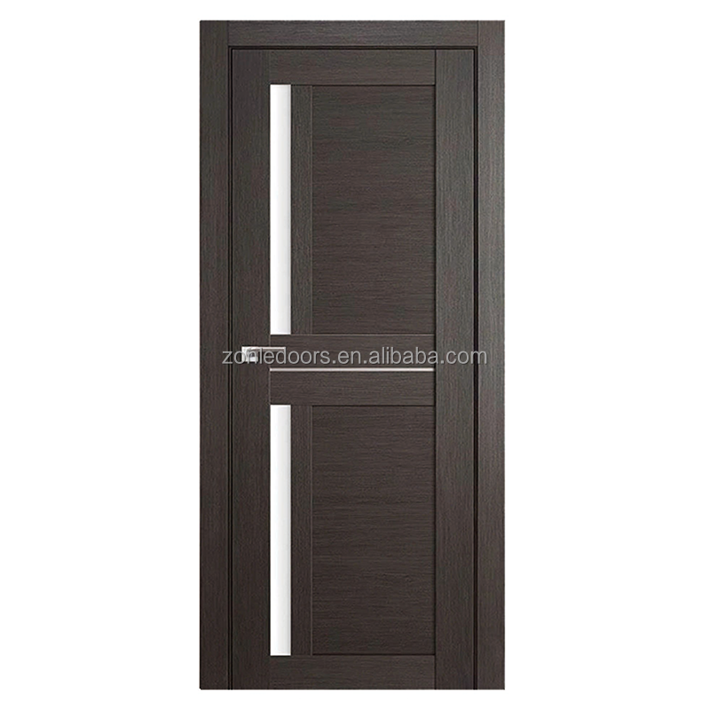 Modern Design Style Swing Single Panel Doors Residential Wood Interior House Door With Frames With Smart Lock