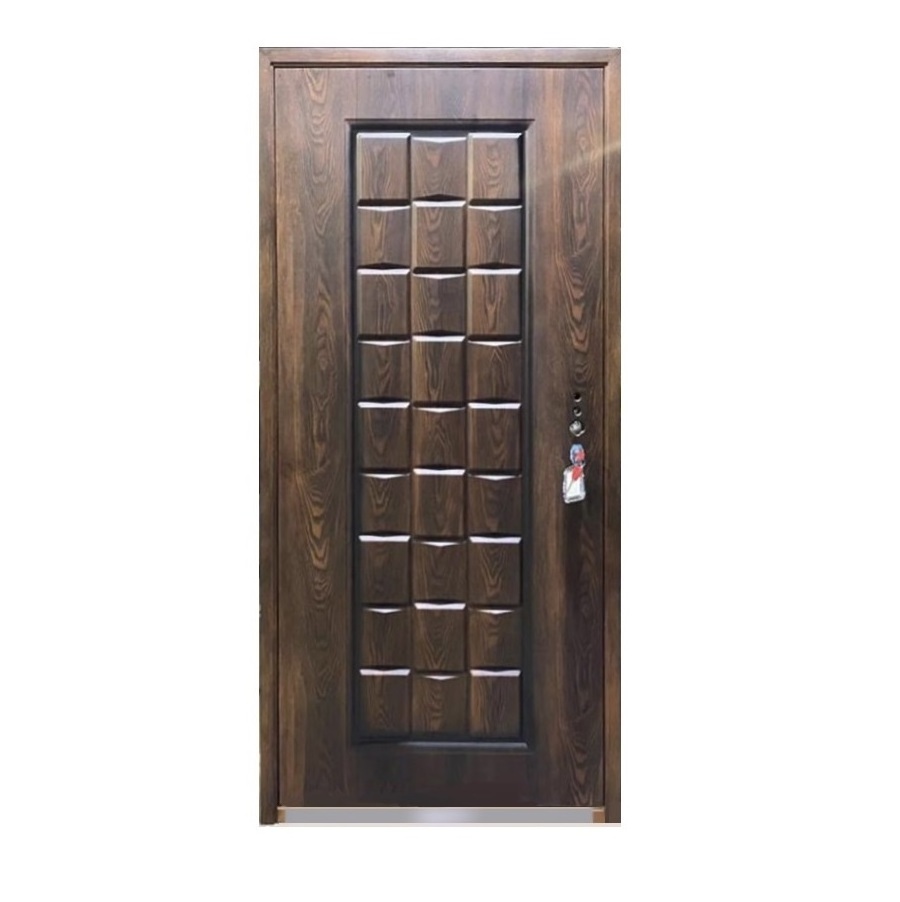 Korean Armored Steel Door Painted Double Designs Steel Front Main Exterior Door Entrance Security With smart lock