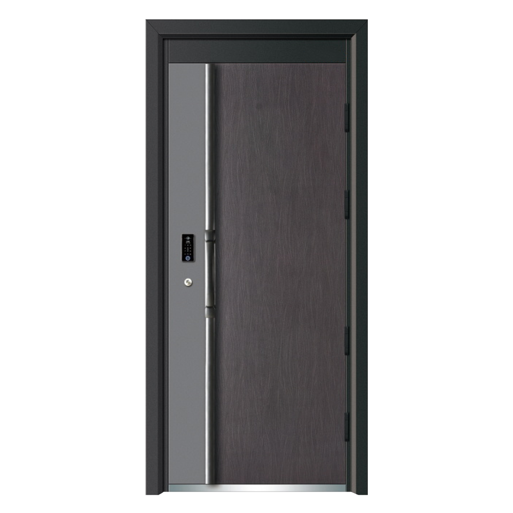 China Exterior Security Iron Doors Entrance steel Design residential doors for houses security With smart lock