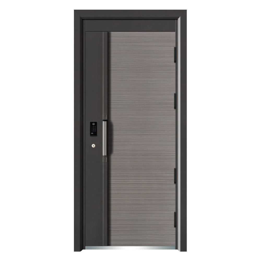 China Exterior Security Iron Doors Entrance steel Design residential doors for houses security With smart lock