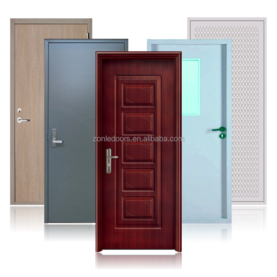 Custom Modern Fireproof Door Steel Fire Resistant Emergency Escape Doors 30/60/90/120 minutes Fire Rated Doors With Windows