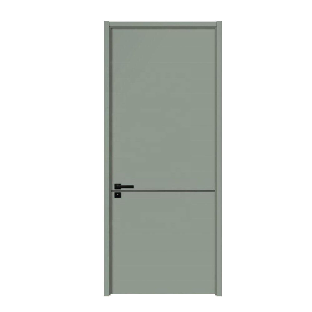 2024 Factory wholesale fancy solid wooden door bedroom interior wood door for houses with smart lock