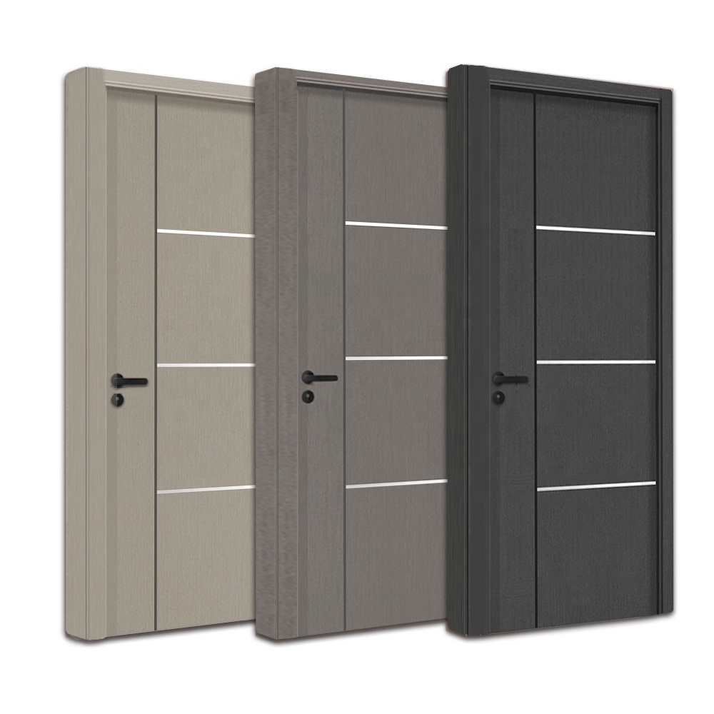 Modern Others Entrance MDF Room Exterior Door Melamine Veneer Solid Teak Wooden Interior Doors For House Design