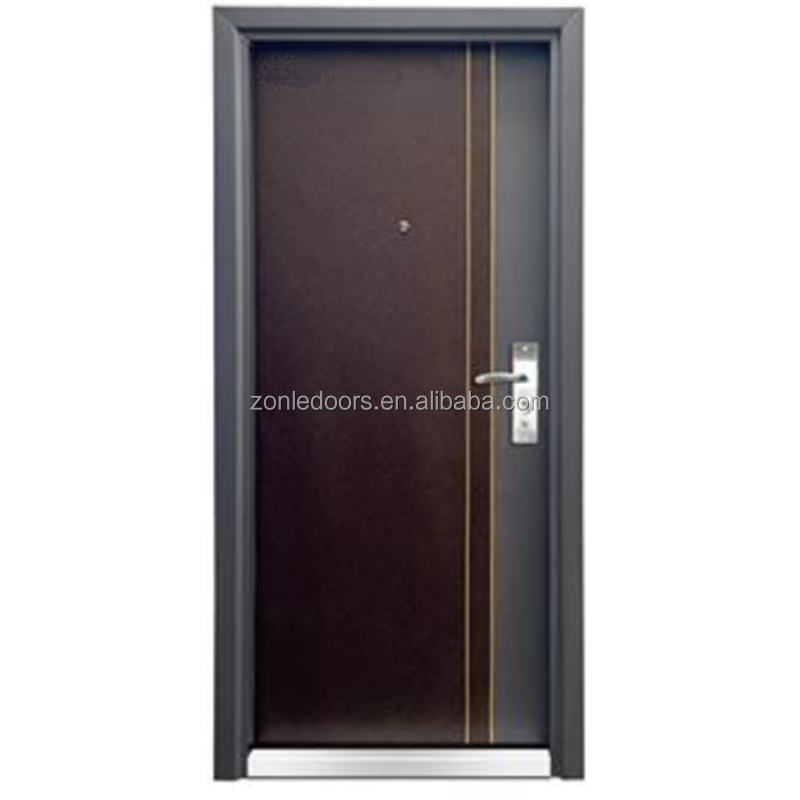 Wholesale Security Exterior Iron Entry Swing Professional Modern Wrought Used Commercial Steel Doors With Glass and Smart Lock