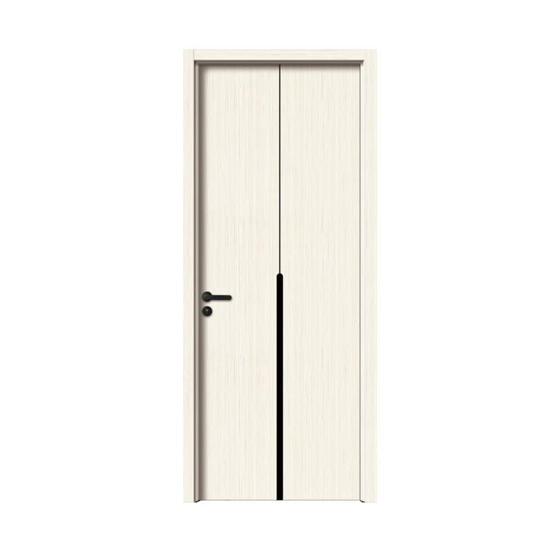 China China factory High Quality Luxury Interior Wooden Teak Wood Door Designs Plywood  Wooden Door PVC Plastic Interior Doors for House Room With smart lock with smart Lock