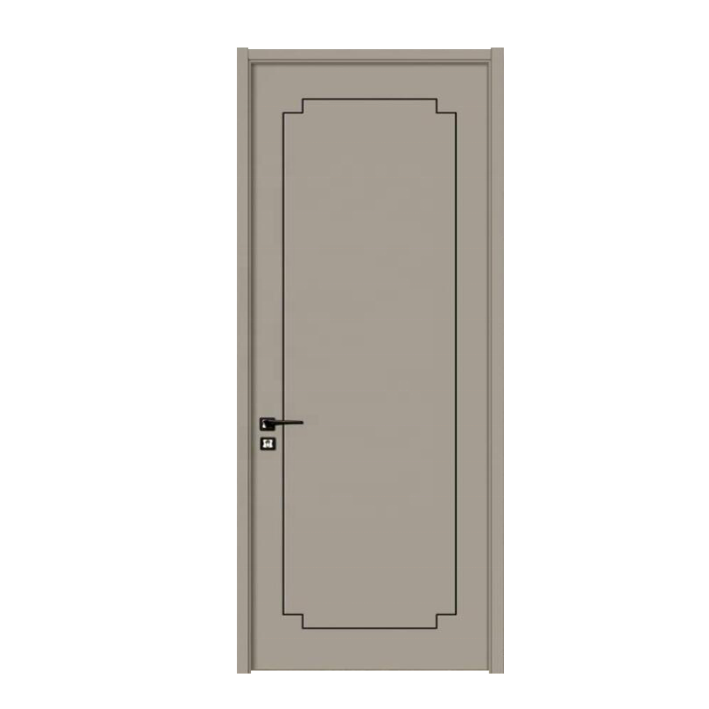 2024 Factory wholesale fancy solid wooden door bedroom interior wood door for houses with smart lock