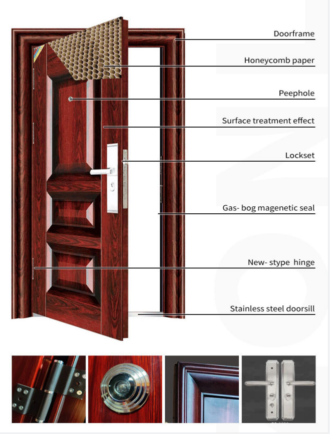 China European high quality inside bedroom door internal fire rated hotel room doors design modern interior wooden door