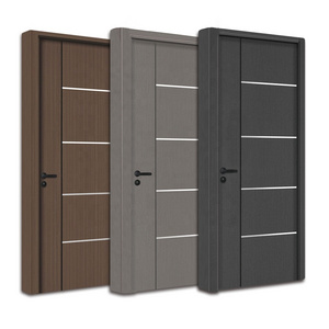 Modern Others Entrance MDF Room Exterior Door Melamine Veneer Solid Teak Wooden Interior Doors For House Design