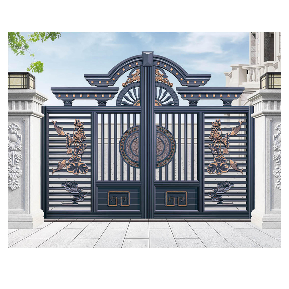 villa decorative doors single simple storm rustic wrought iron security Gate arch door mesh Design