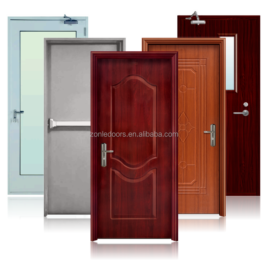 Ocean Island EN, BS Certificate 60/90/120 minutes fire resistant competitive price fire rated steel doors with glass vision