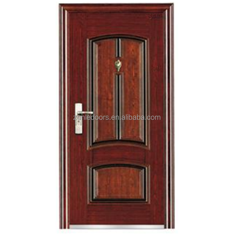 Metal Security Arch Doors Exterior French Commercial Steel Entry Door Double For Home