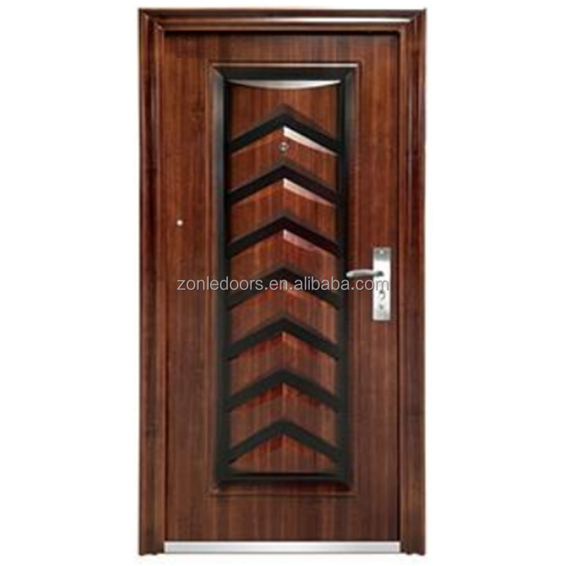 Metal Security Arch Doors Exterior French Commercial Steel Entry Door Double For Home