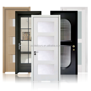 High Quality customized Waterproof Interior Wooden Barn Door Sliding Wooden Barn Door With Smart Lock