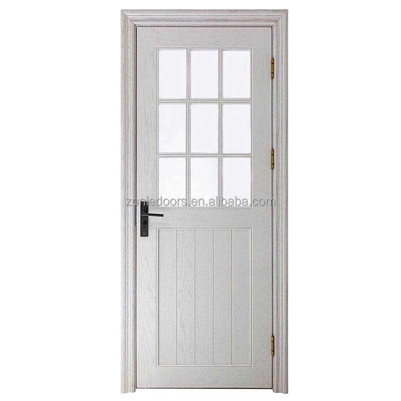 High Quality customized Waterproof Interior Wooden Barn Door Sliding Wooden Barn Door With Smart Lock