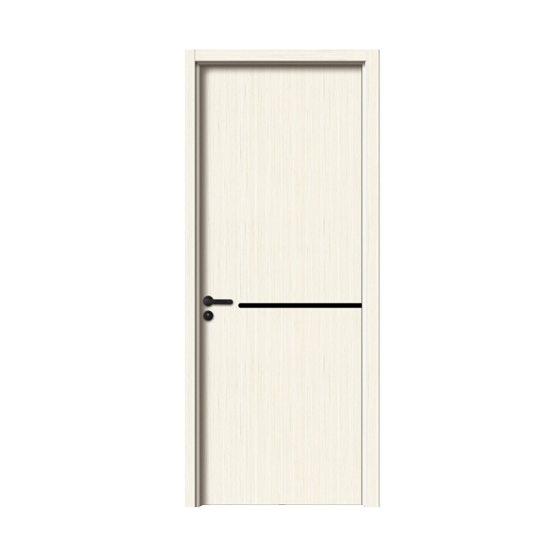 China China factory High Quality Luxury Interior Wooden Teak Wood Door Designs Plywood  Wooden Door PVC Plastic Interior Doors for House Room With smart lock with smart Lock