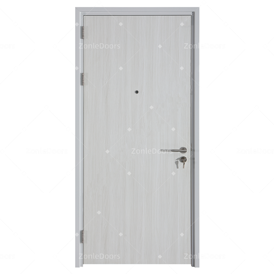 China Self Closed 90 Minute Fire Rated Steel Doors With smart lock