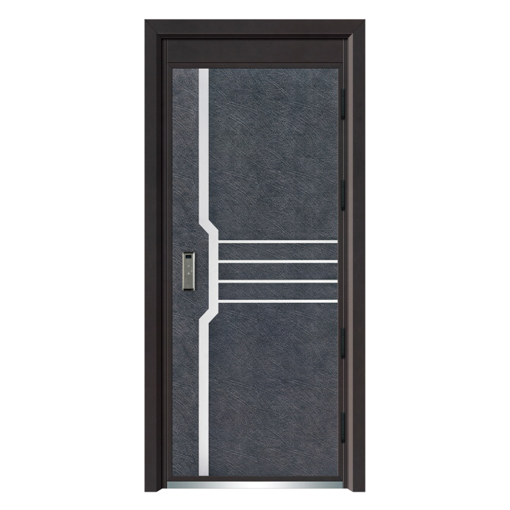 China Exterior Security Iron Doors Entrance steel Design residential doors for houses security With smart lock