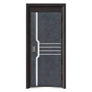 China Exterior Security Iron Doors Entrance steel Design residential doors for houses security With smart lock