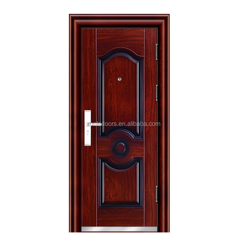 Outswing steel security door wrought iron quick mount steel security door with frame and hardware manufacture designs smart lock