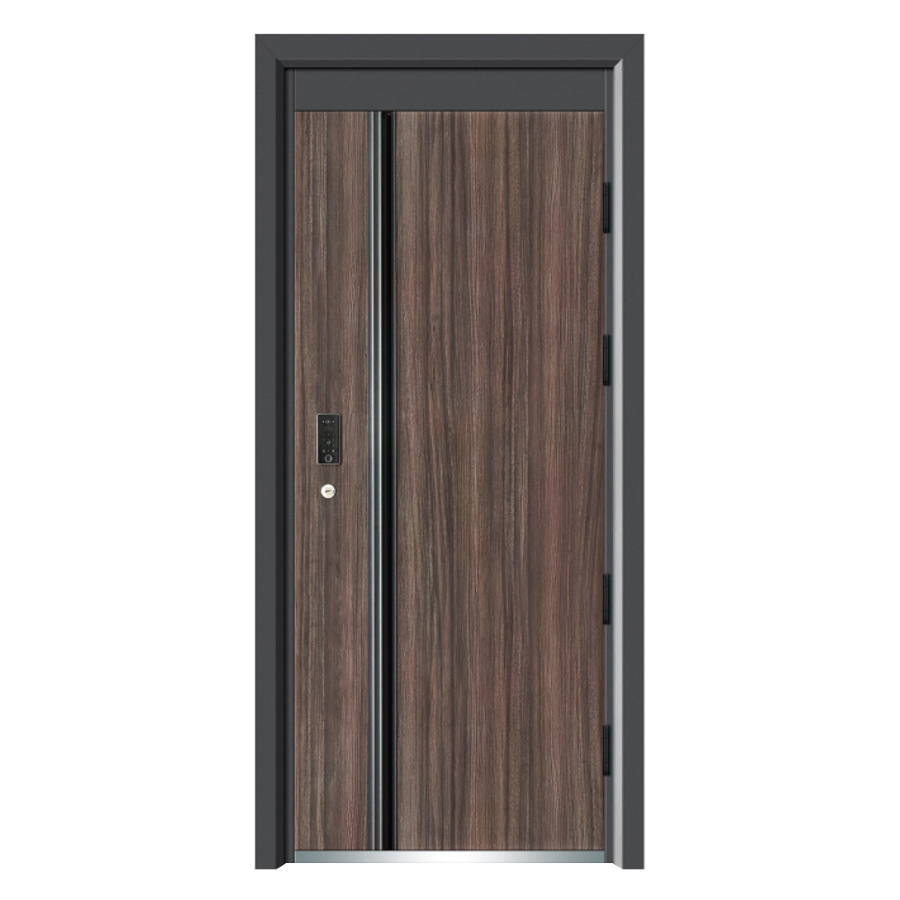 China Exterior Security Iron Doors Entrance steel Design residential doors for houses security With smart lock