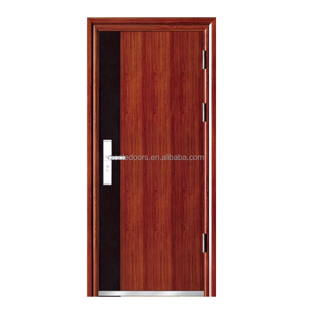 Classic Premium Left Hand Outswing Flush Primed Steel Entrance Main Prehung Front Exterior Doors With Smart Lock