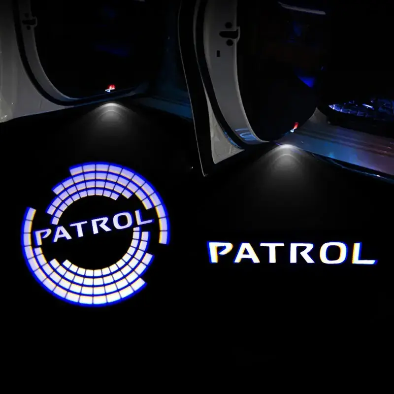 Patrol Car Door Light LED Courtesy Welcome Light Patrol Logo Light For Nissan Patrol Y62 Y61 Car Style Nissan LED Puddle Lamp