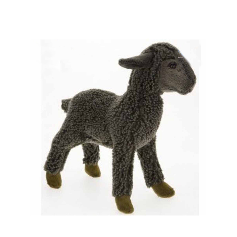 Custom realistic black standing stuffed animal plush goat soft toy