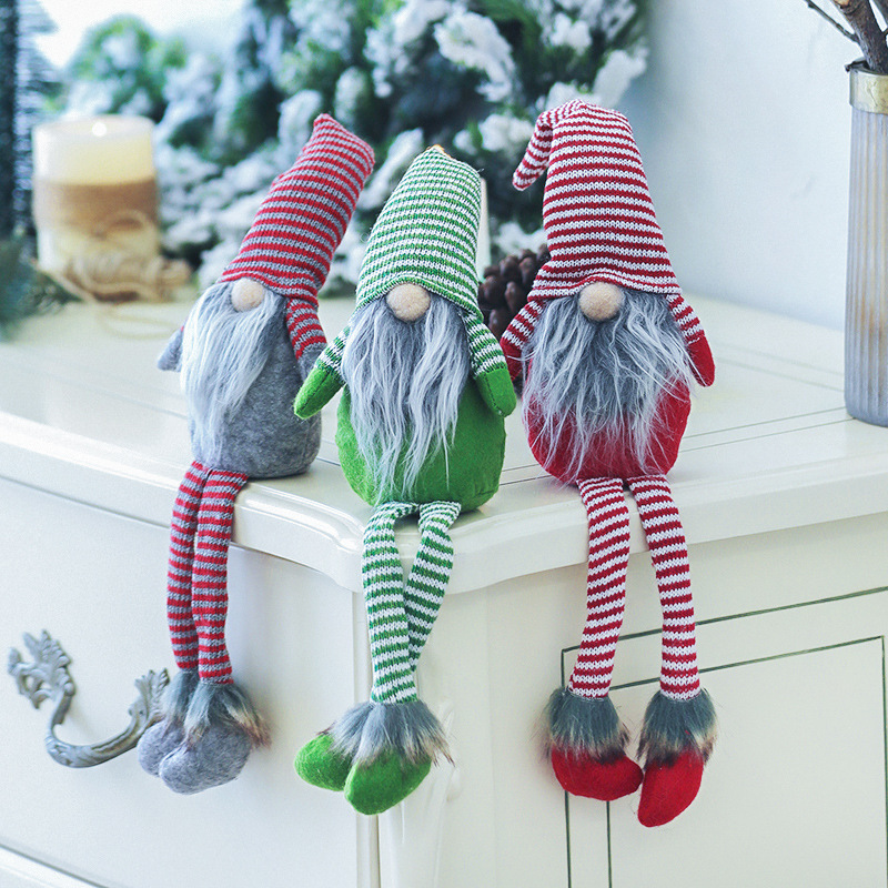 Free sample knitting long legs rudolf Christmas plush elf toys