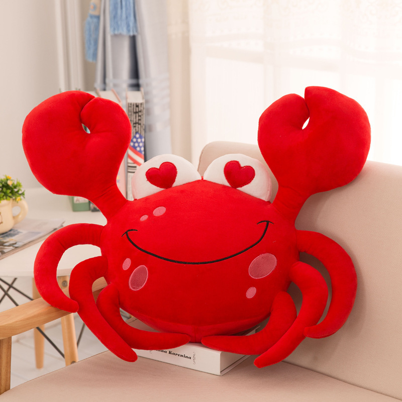 Wholesale Soft Throw Pillow Stuffed Animals Crab Cushion Plush Toys Stuffed Crab