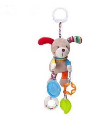 Infant Animal Rabbit Rattle Teething Stroller Plush Soft Animal Organic Hanging Toy New Born Babies Pendant Toy