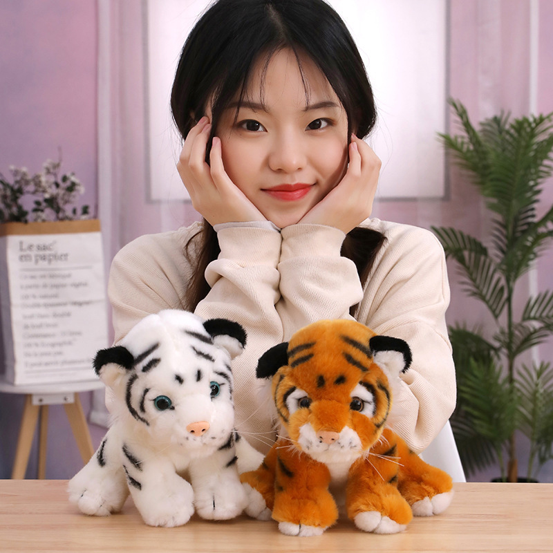 Wholesale High Quality Simulation Realistic Soft Zoo Animals Panda Tiger Leopard Husky Dalmatian Plush Toy Stuffed Animals Toy