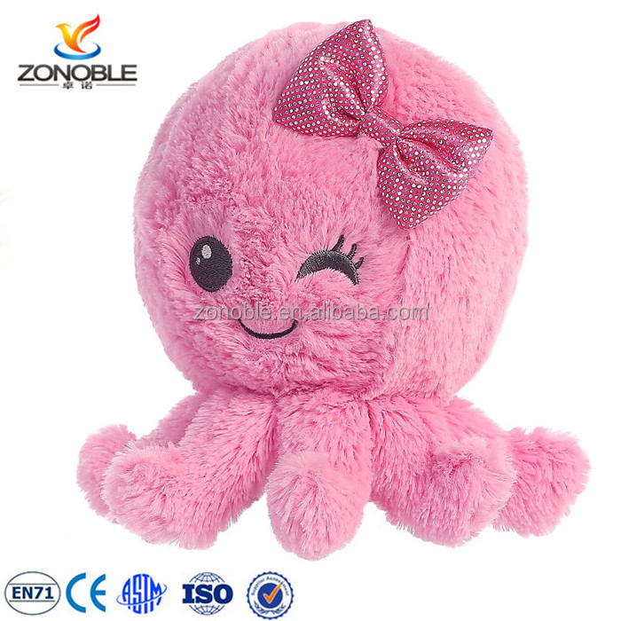 Good price plush sea animal cartoon cute pink octopus toy custom plush toy octopus