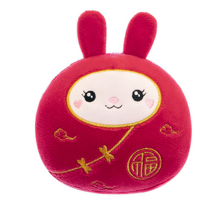 Year of the Rabbit plush toy red rabbit doll mascot of the Year of the Rabbit Stuff Animals