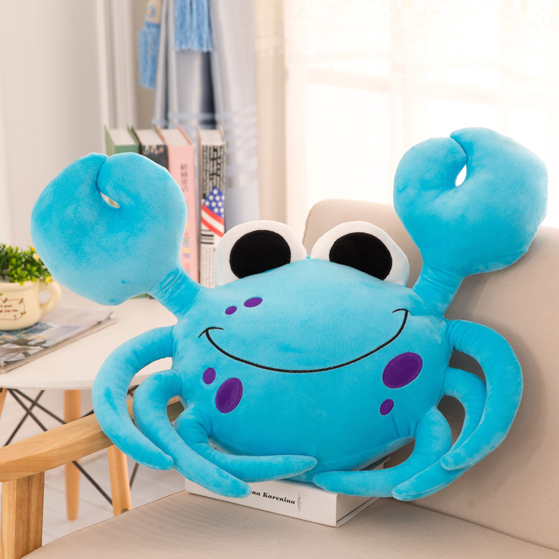 Wholesale Soft Throw Pillow Stuffed Animals Crab Cushion Plush Toys Stuffed Crab