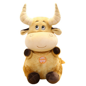 2021 Wholesale new style soft stuffed bull cow simulated animal plush toy bull