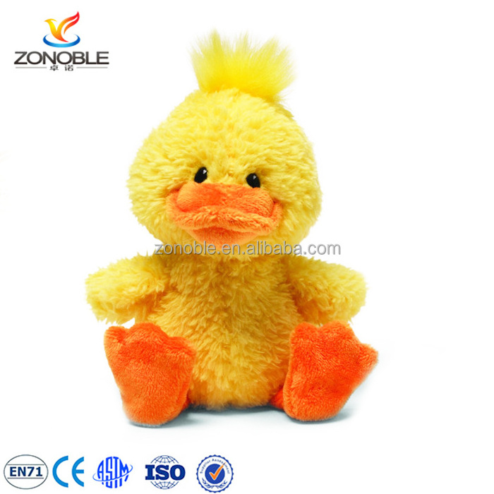 New cute soft plush toy duck furry promotional stuffed yellow duck