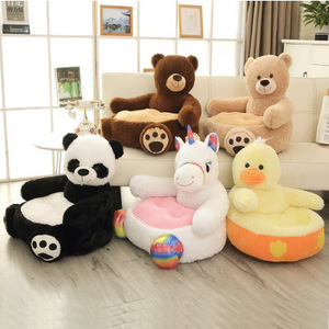 Cartoon Lovely Teddy Bear Panda Unicorn Duck Kids Seating Sofa Chair Plush Toys Seat Baby Nest Sleeping Bed Stuffed Cushion