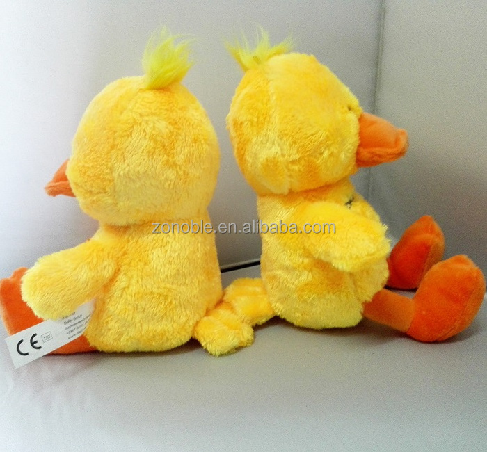 New cute soft plush toy duck furry promotional stuffed yellow duck