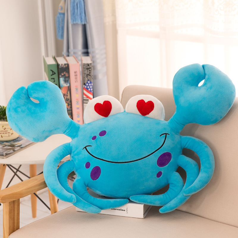 Wholesale Soft Throw Pillow Stuffed Animals Crab Cushion Plush Toys Stuffed Crab