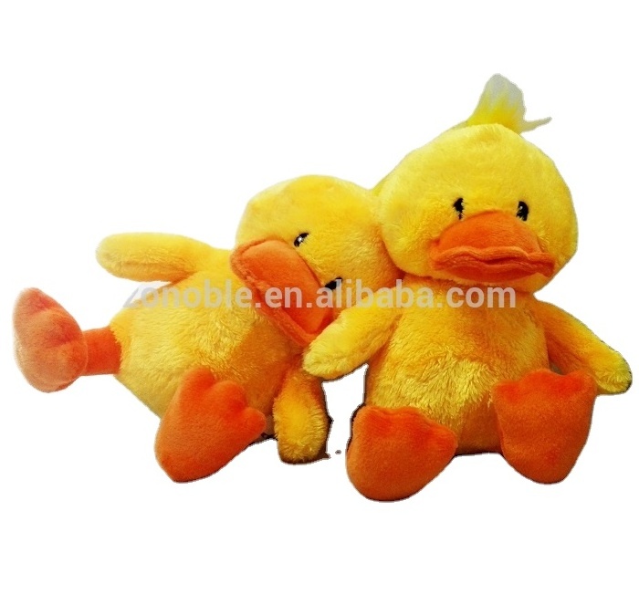 New cute soft plush toy duck furry promotional stuffed yellow duck