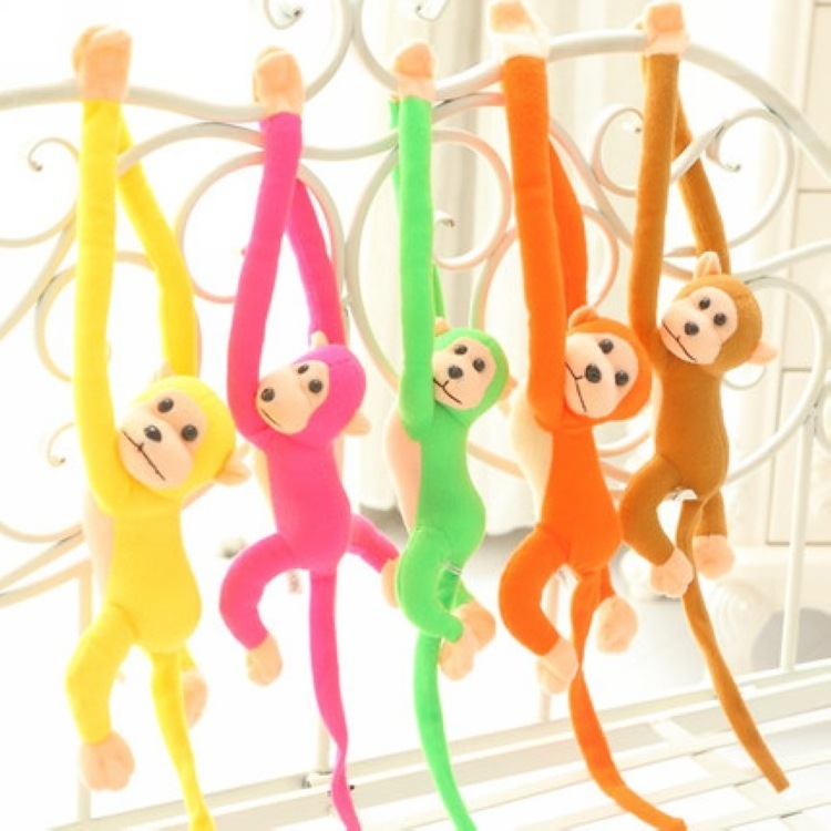 Bendable long arms hanging stuffed animal monkey plush toys