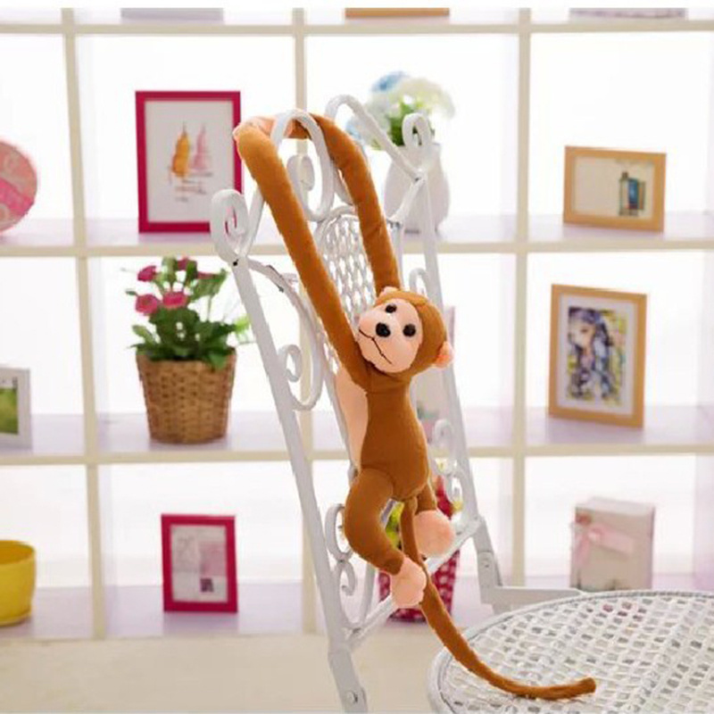 Bendable long arms hanging stuffed animal monkey plush toys