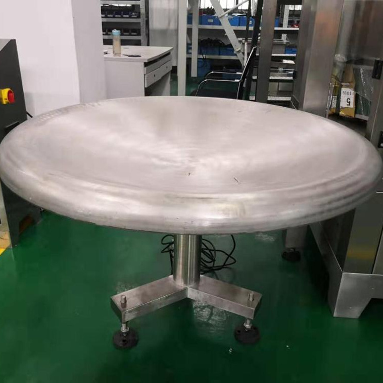 High efficiency 304 stainless steel rotating rotary collecting bag packing accumulation table