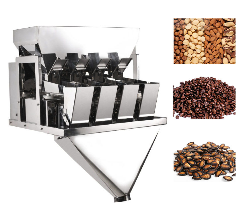 4 Heads Linear weigher seeds rice weighing packing machine