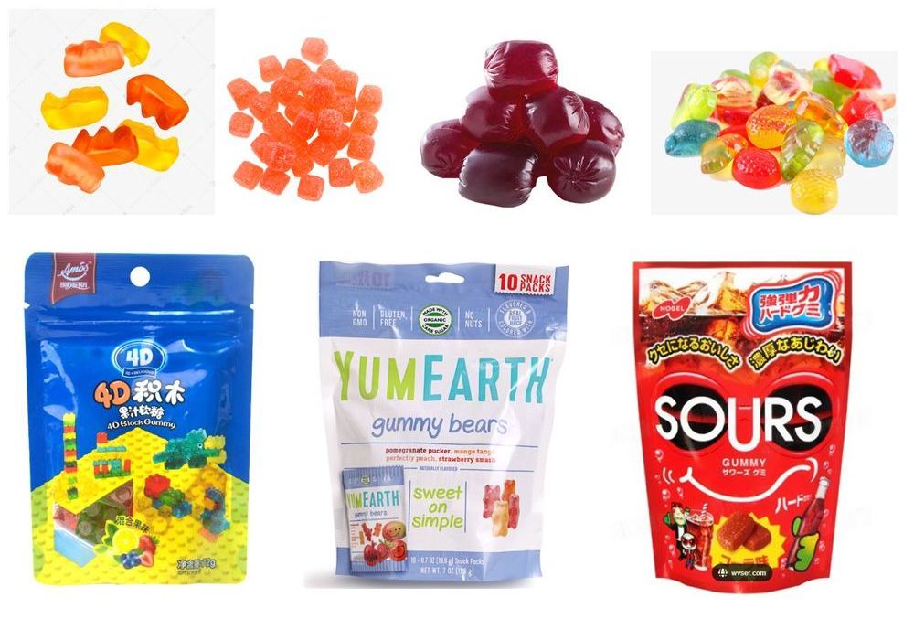 Multi-function Stand up Zipper Bag Packing Gummy Candy Pre-made Pouch Bag Packaging Filling Machine